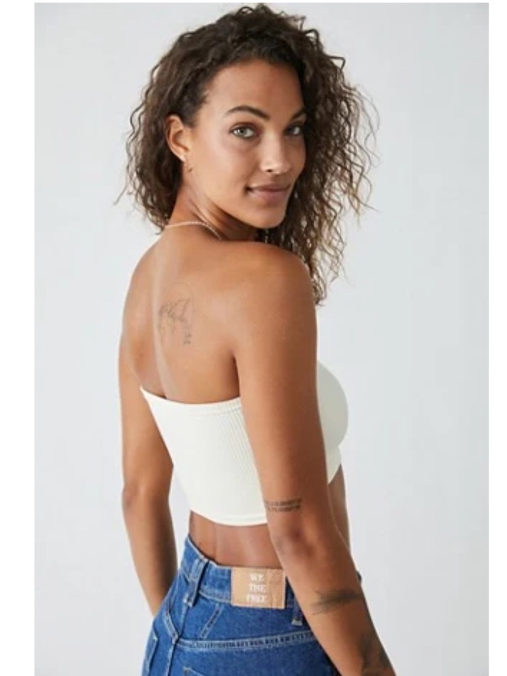 Free People Amelia Bandeau in Ivory NWT L/XL - Picture 3 of 11